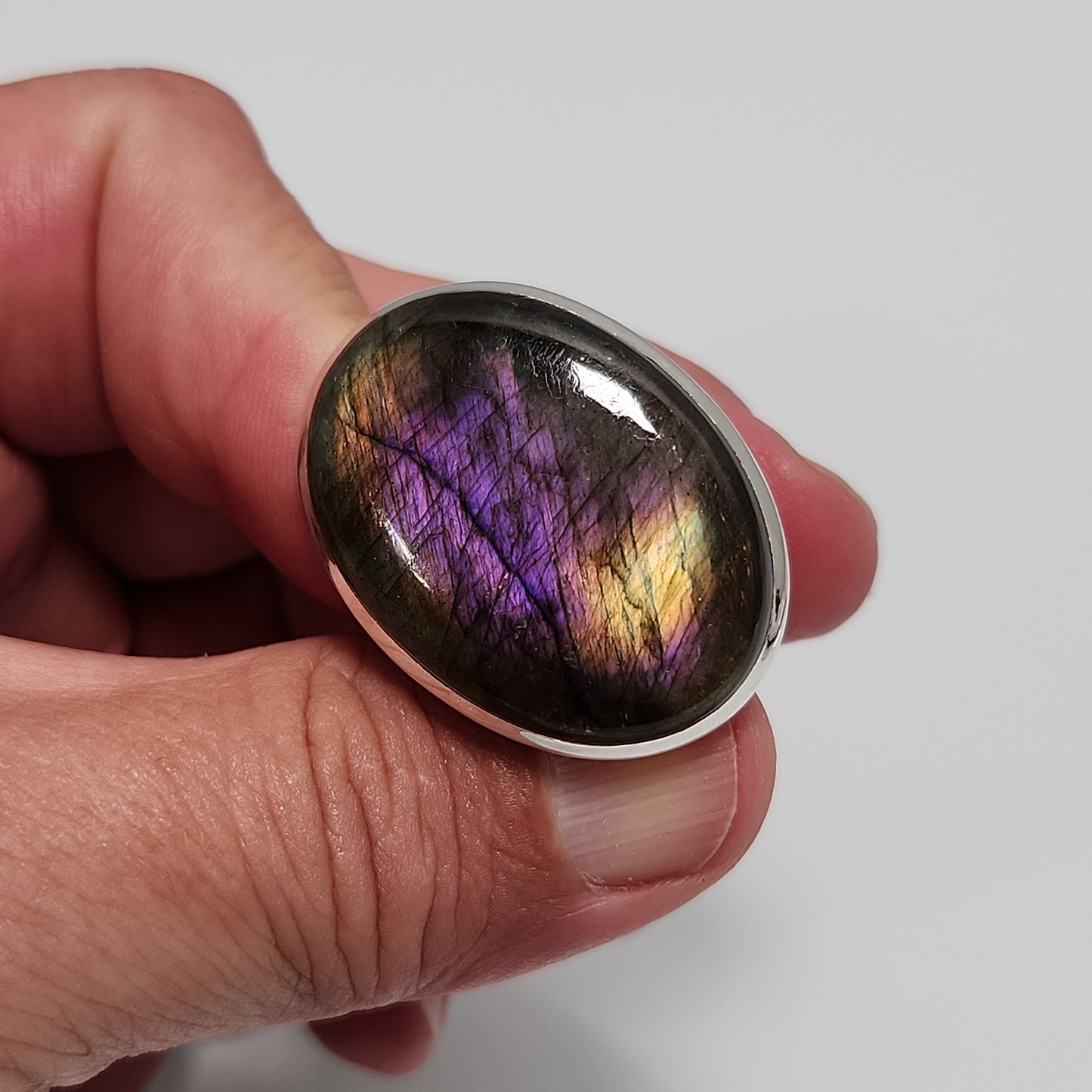 Purple Labradorite Ring sz 8