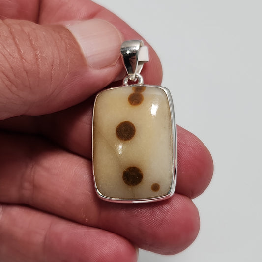 Polka Dot Agate Pendant