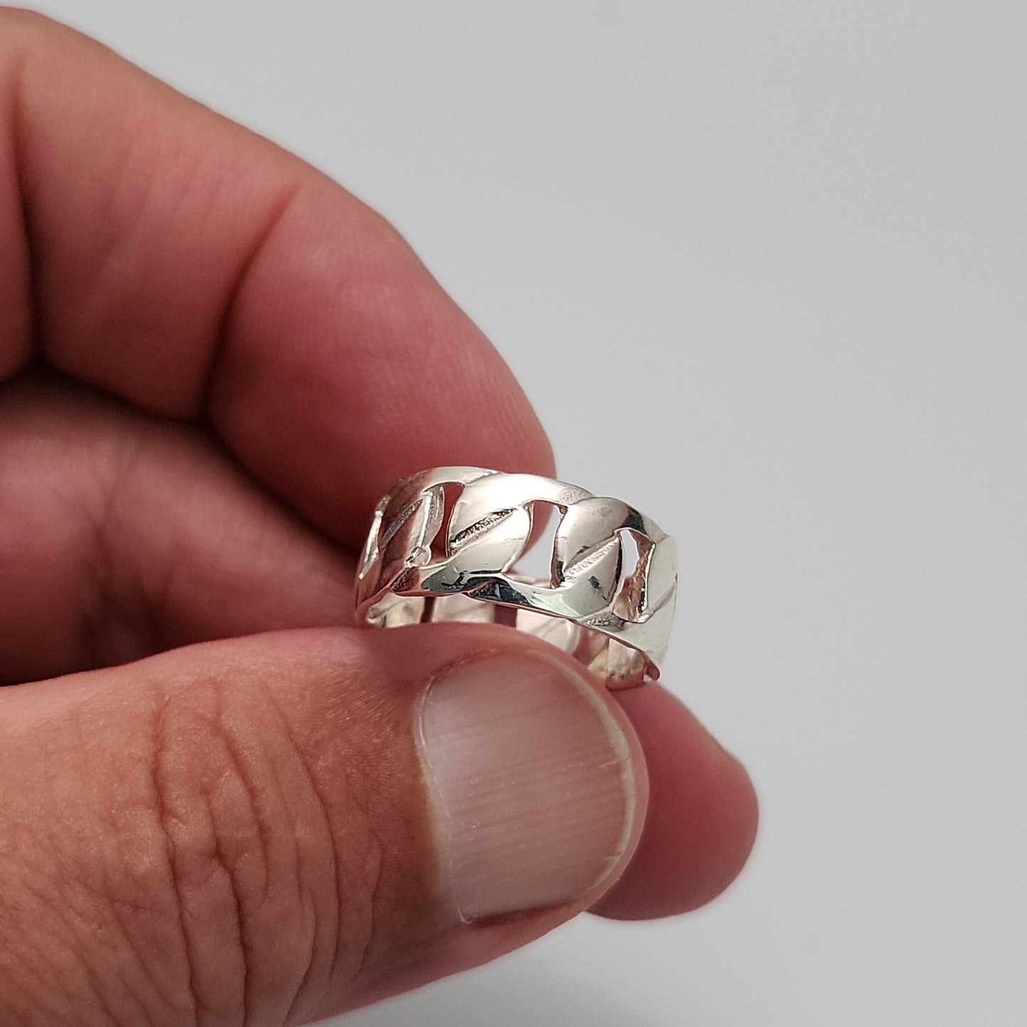 Silver Link Style Ring