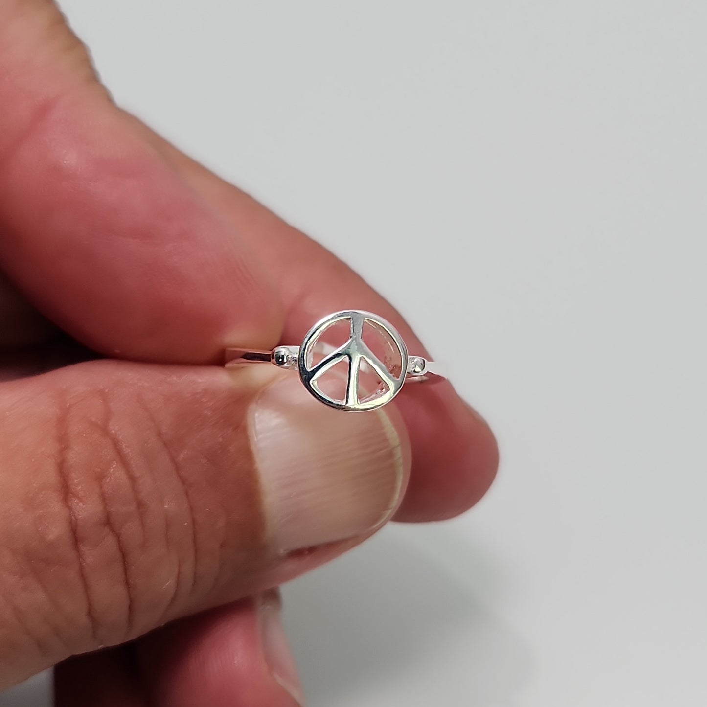 Peace Symbol Ring sz 5-8