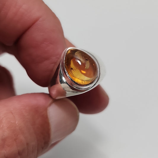 Citrine Cabochon Ring sz 8