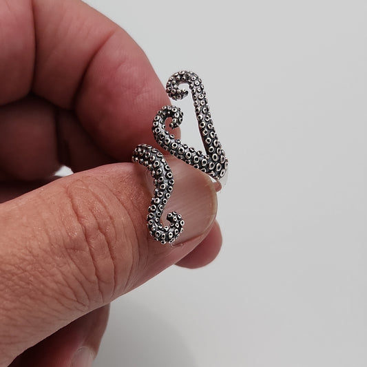 Silver Tentacles Ring sz 7