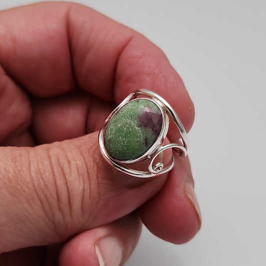 Ruby Zoisite Ring sz 7