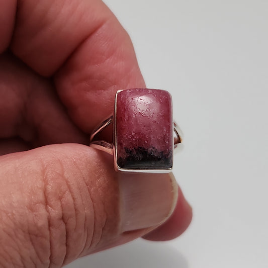 Rhodonite Ring sz 7+