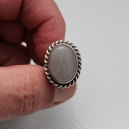 Botswana Agate Ring sz 7.5