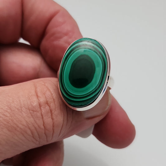 Malachite Ring sz 10