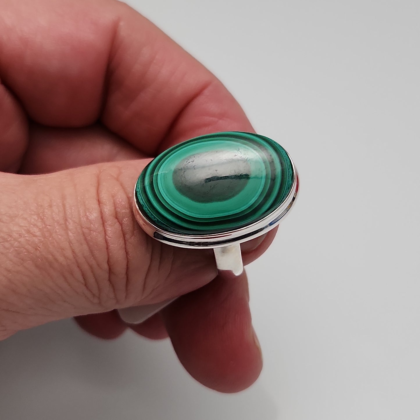 Malachite Ring sz 10