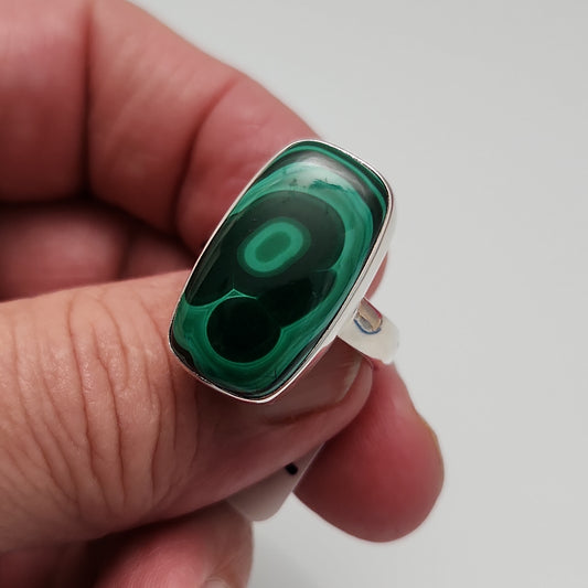 Malachite Ring sz 10