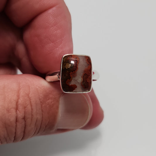 Seam Agate Ring sz 8