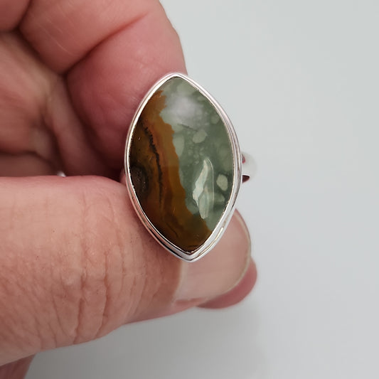 Picture Jasper Ring sz 8.5