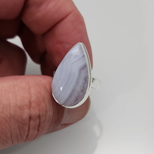 Blue Lace Agate Ring sz 7