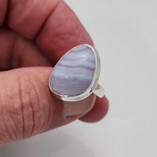 Blue Lace Agate Ring sz 7