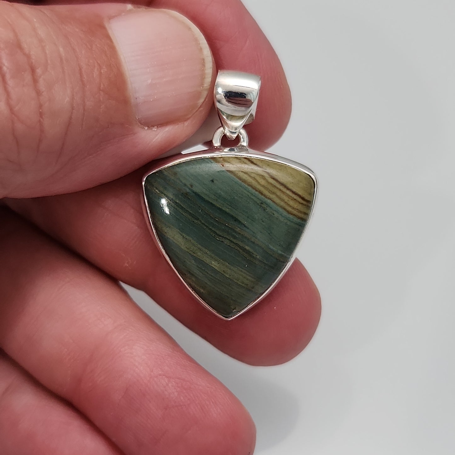 Larsonite Petrified Bog Wood Pendant