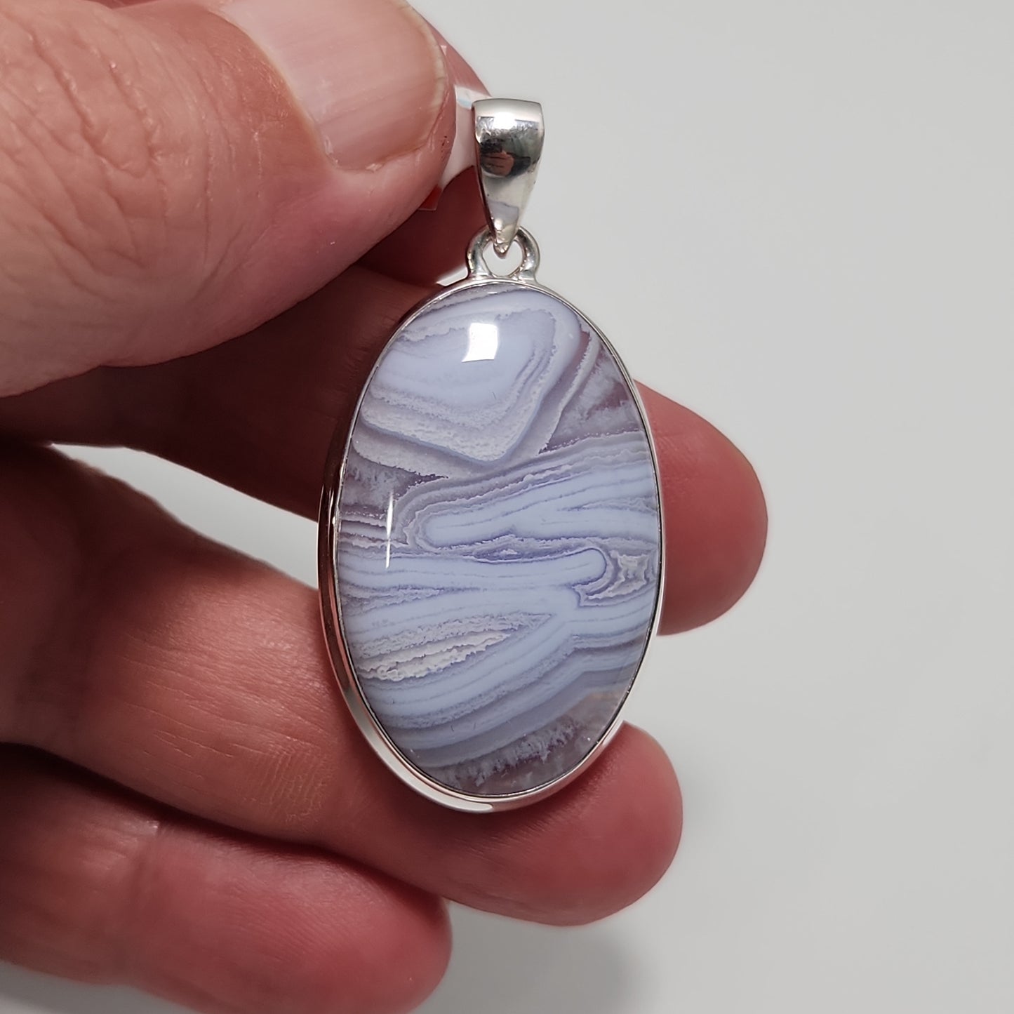 Blue Lace Agate Pendant