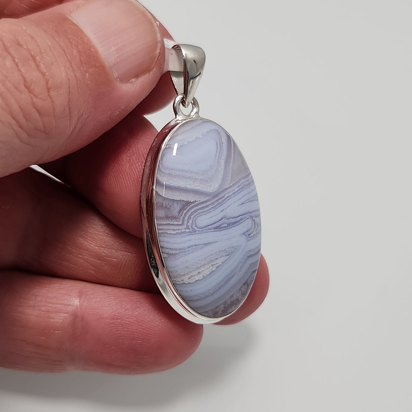 Blue Lace Agate Pendant