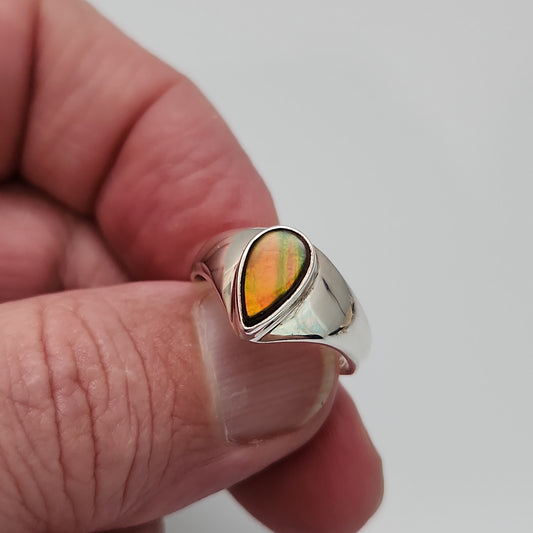 Ammolite Ring sz 9