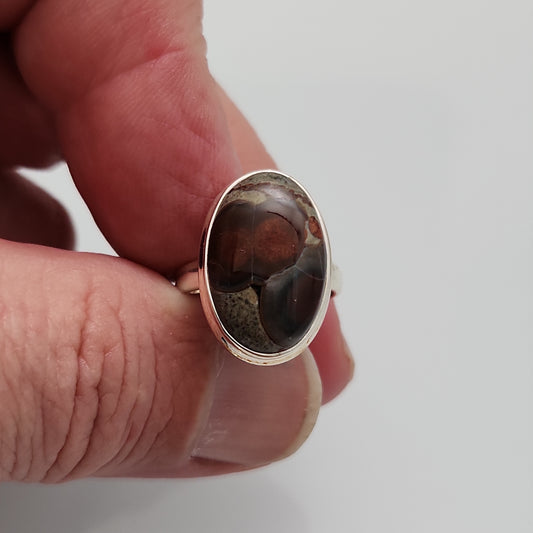 Peanut Obsidian Ring sz 6