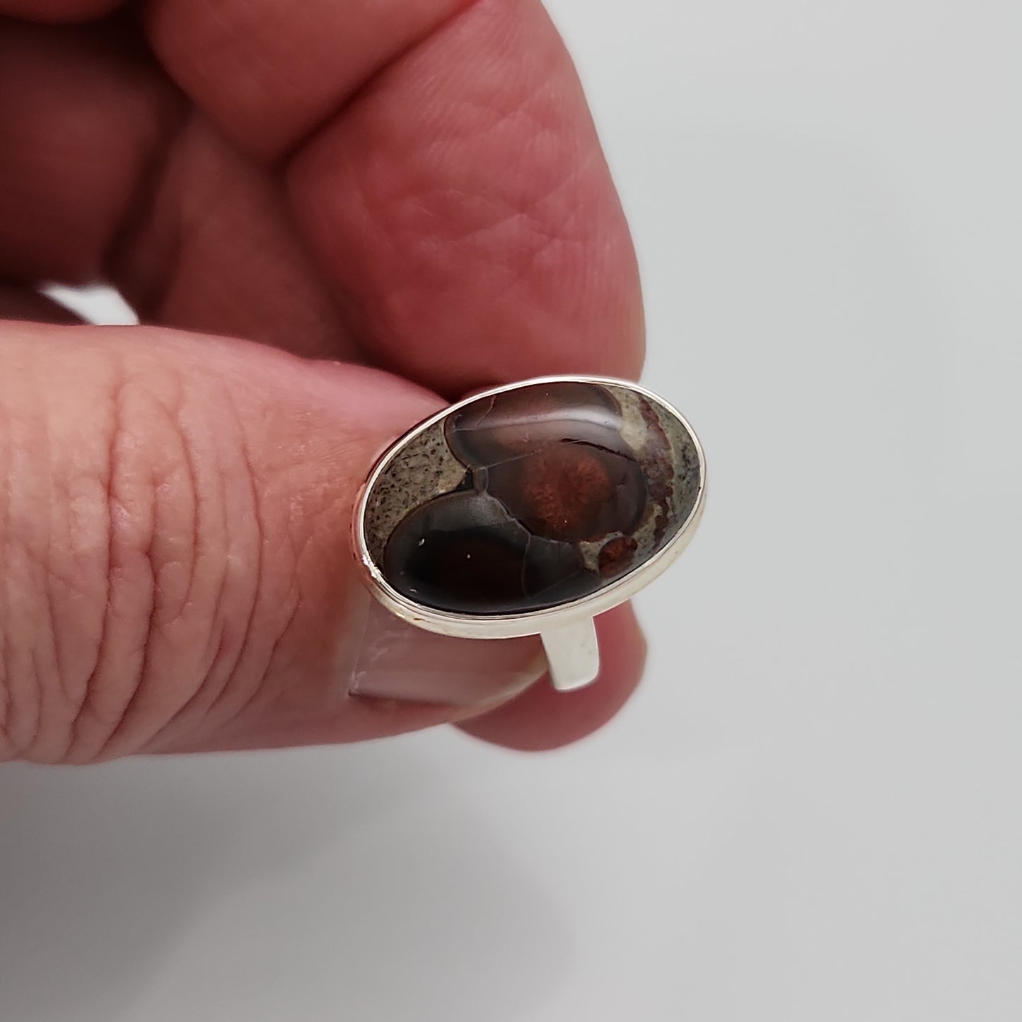 Peanut Obsidian Ring sz 6