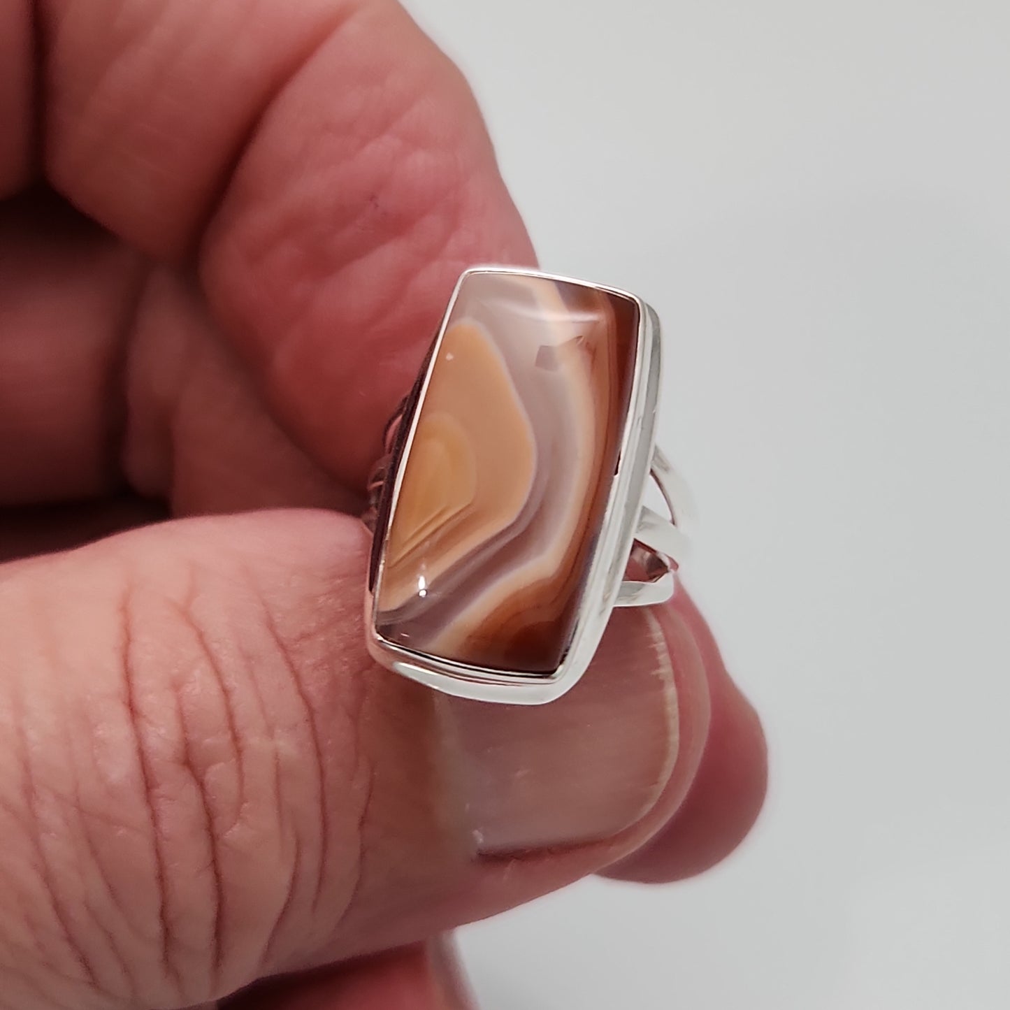 Lake Superior Agate Ring sz 5