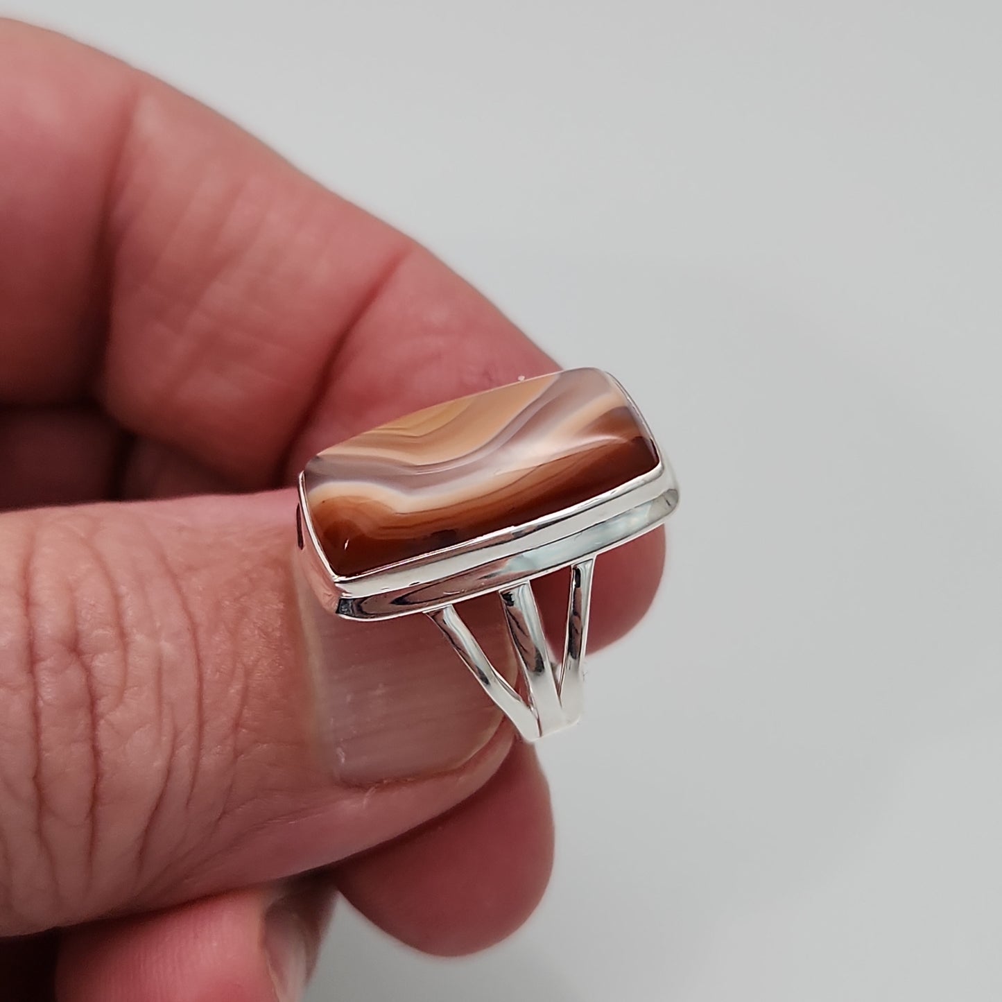 Lake Superior Agate Ring sz 5