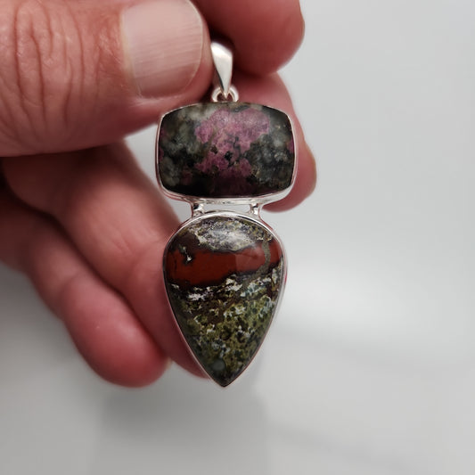 Eudialite & Dragon Jasper Pendant