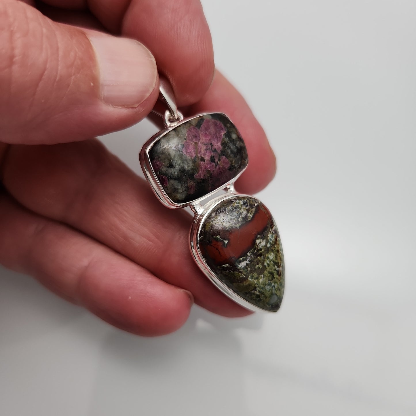 Eudialite & Dragon Jasper Pendant