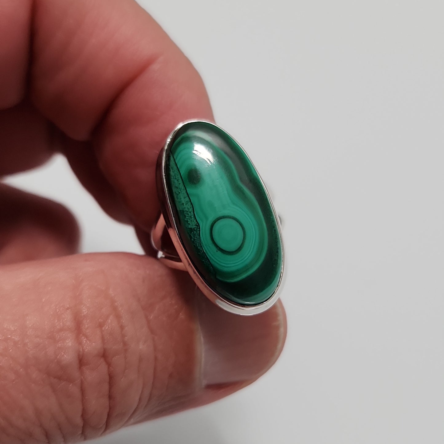 Malachite Ring sz 6.5