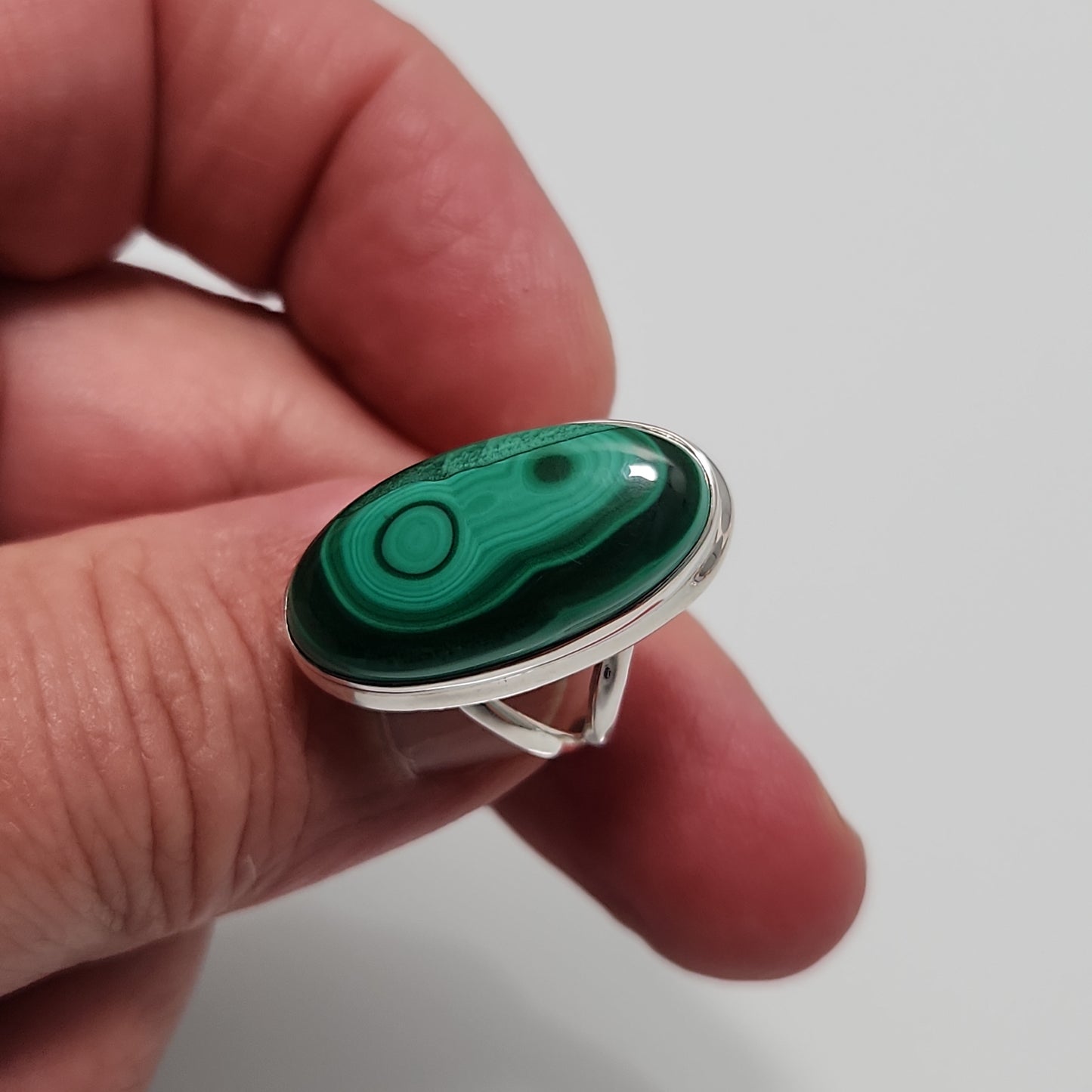 Malachite Ring sz 6.5