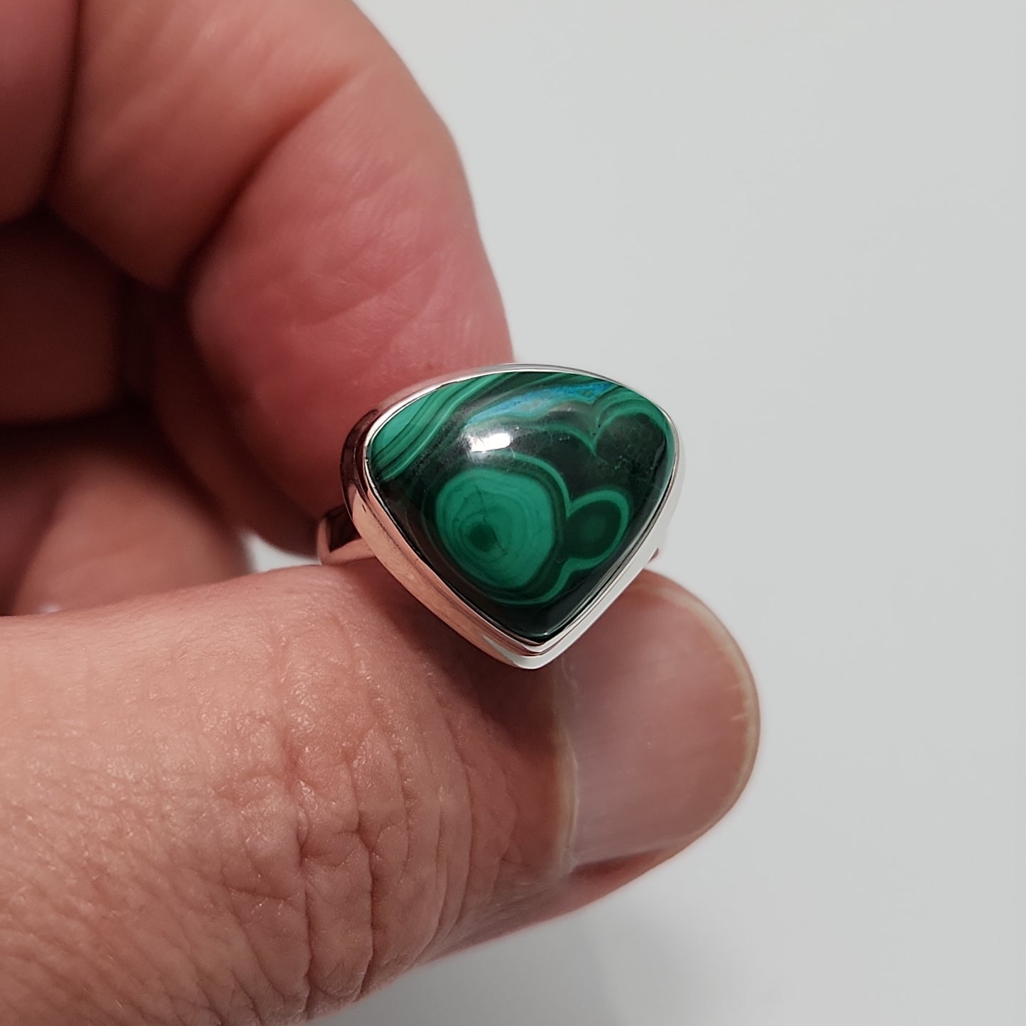 Malachite Ring sz 8