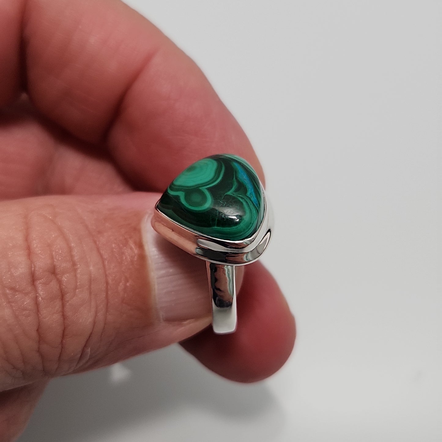 Malachite Ring sz 8