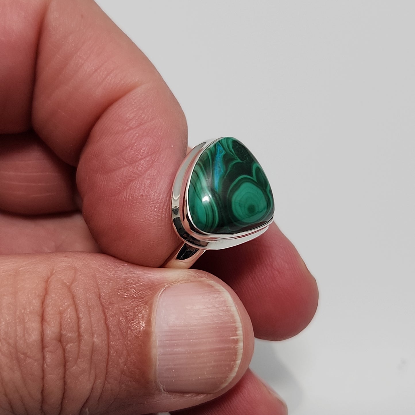 Malachite Ring sz 8