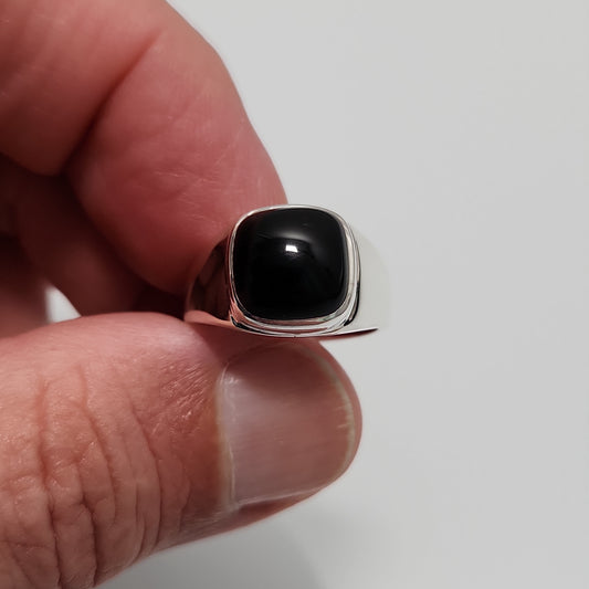 Black Onyx Ring sz 7.5