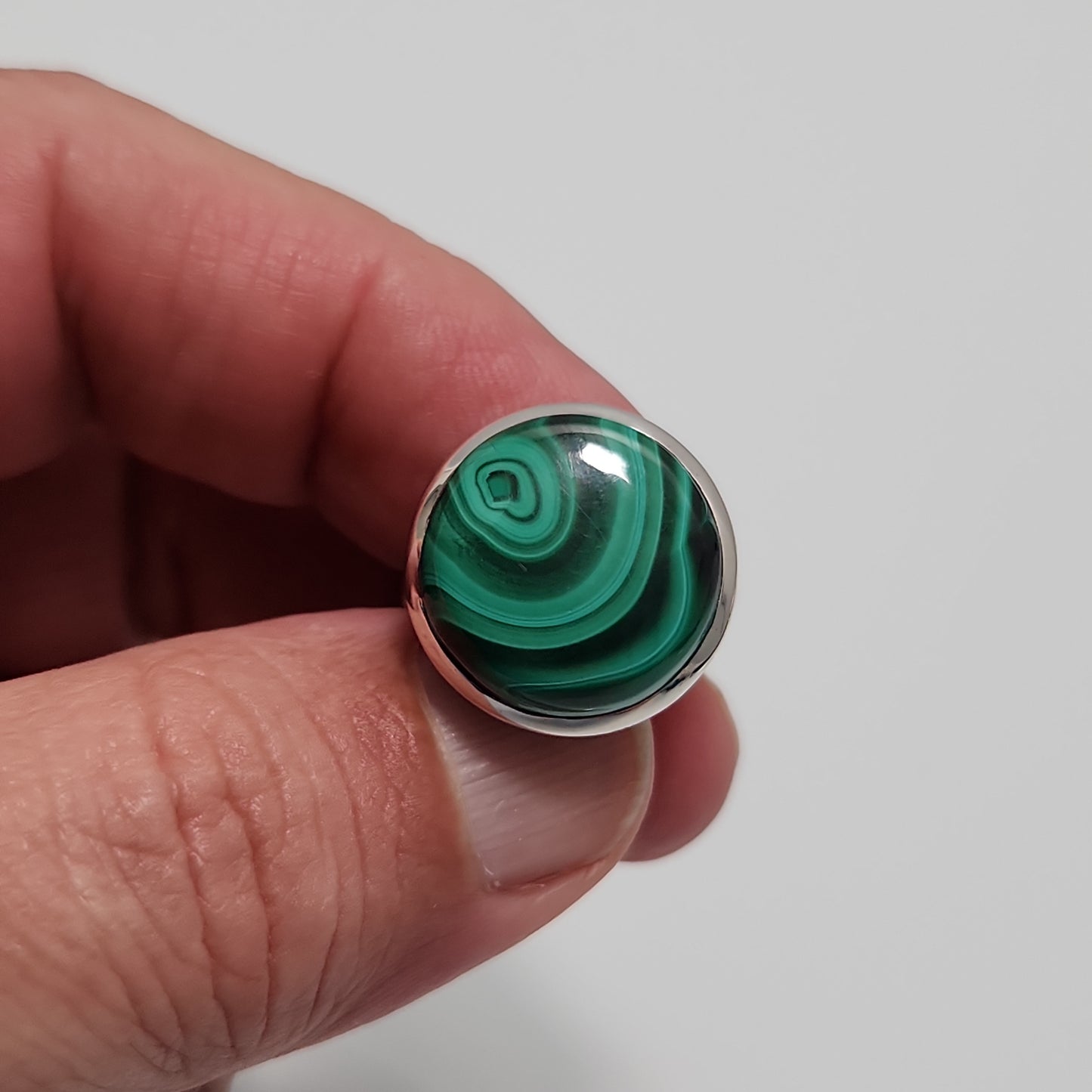 Malachite Ring sz 7.5