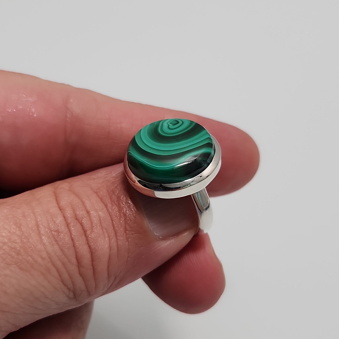 Malachite Ring sz 7.5