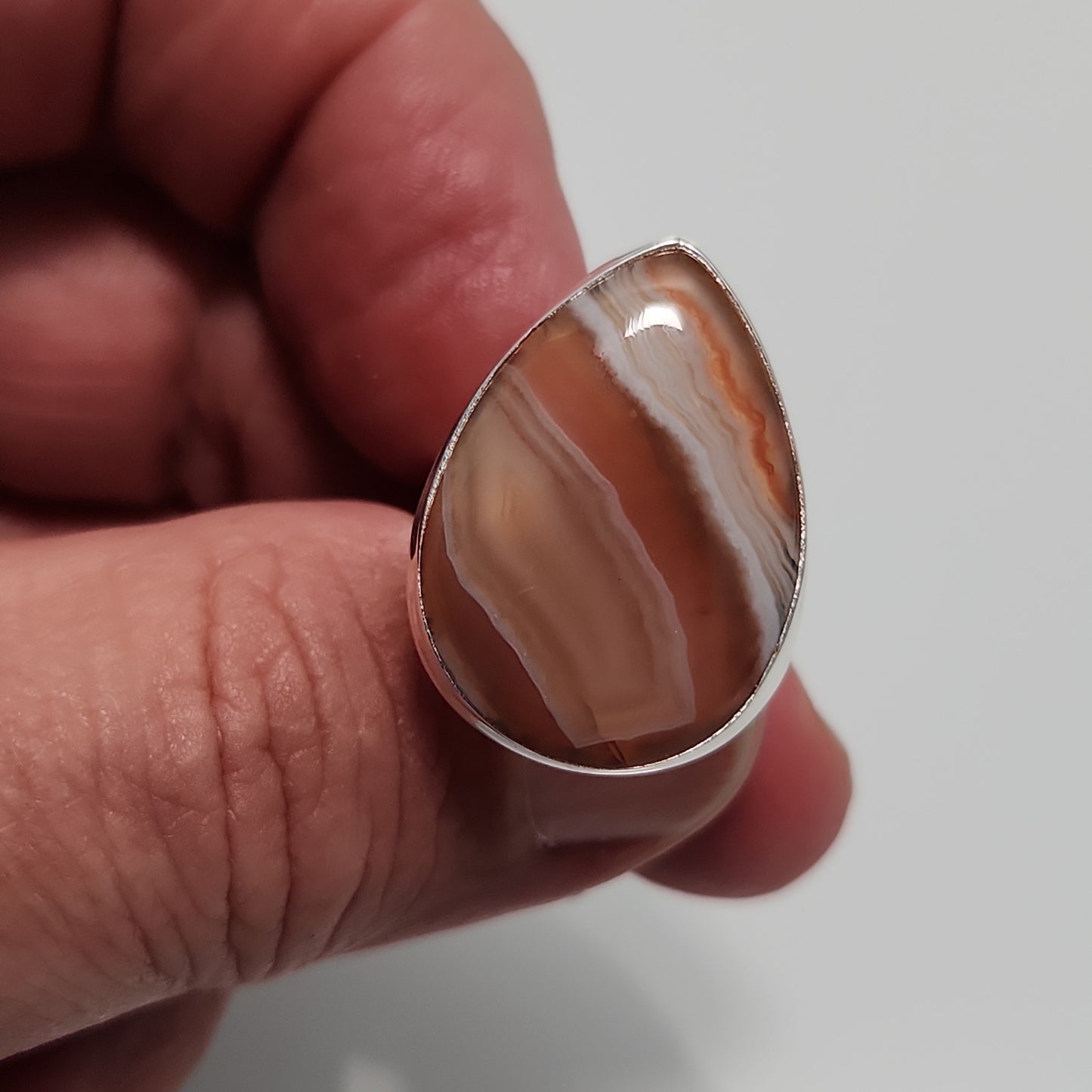 Lake Superior Agate Ring sz 7