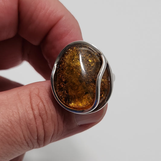 Amber Ring sz 9.5