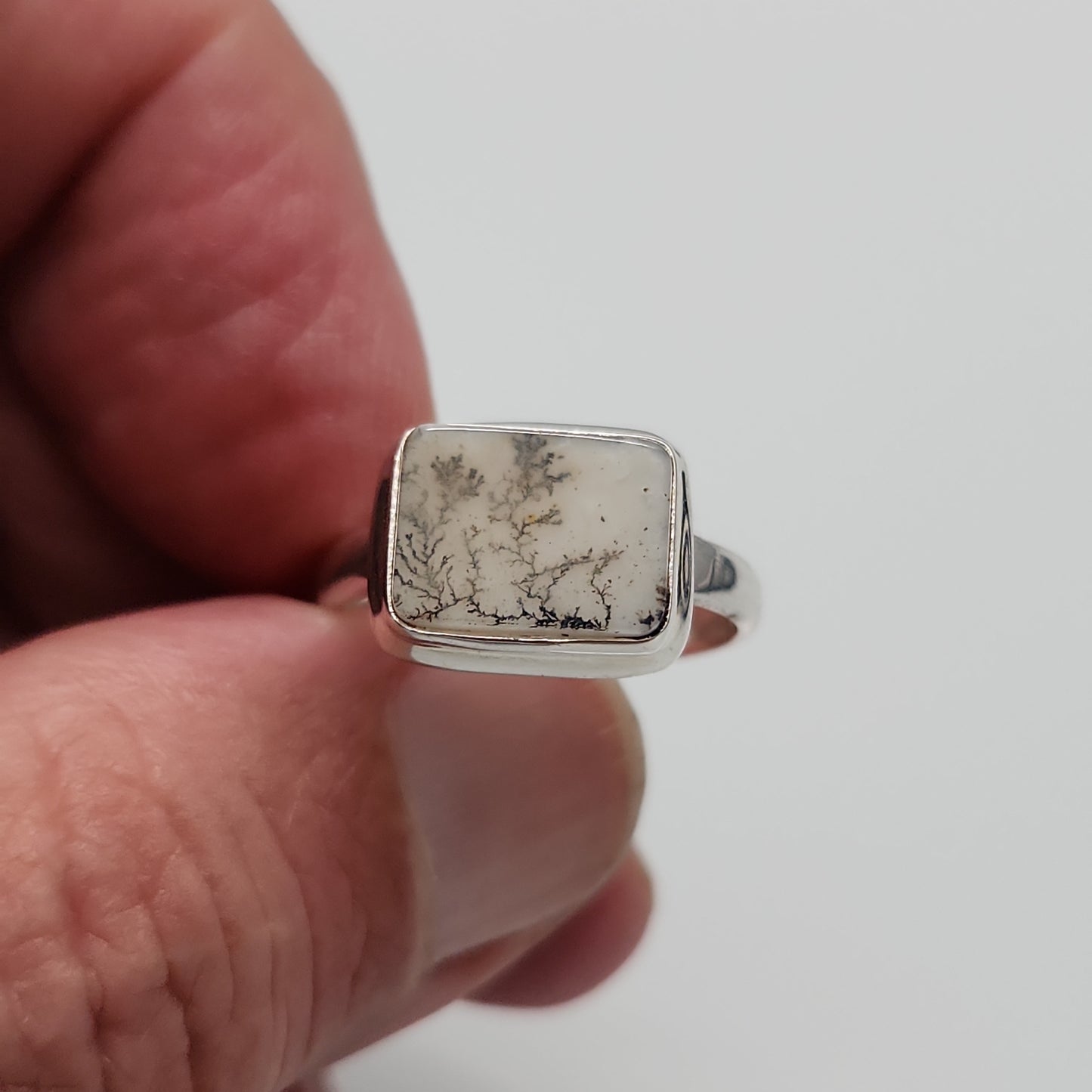 Dendritic Agate Ring sz 9