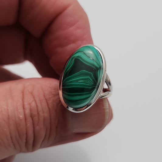 Malachite Ring sz 6