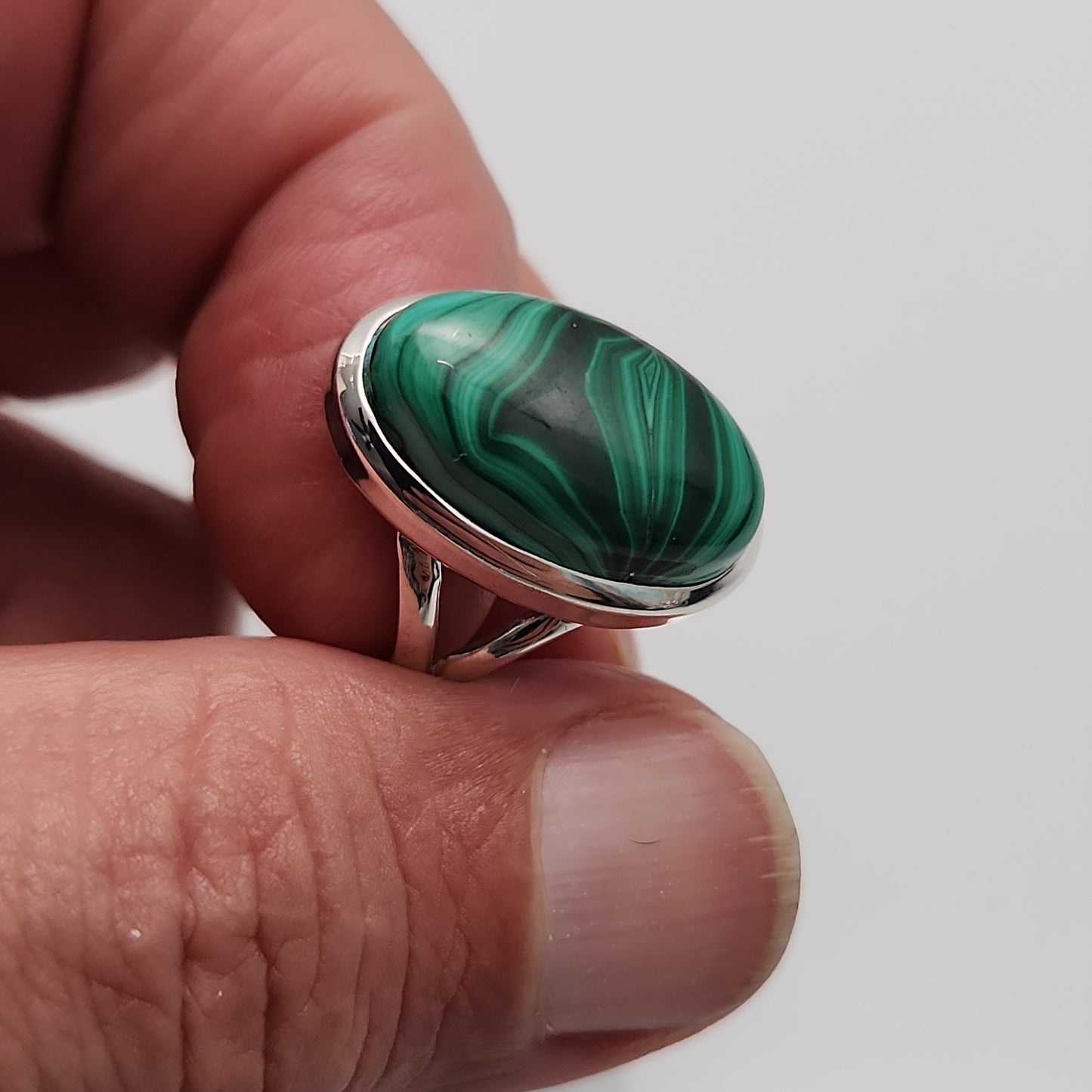 Malachite Ring sz 6