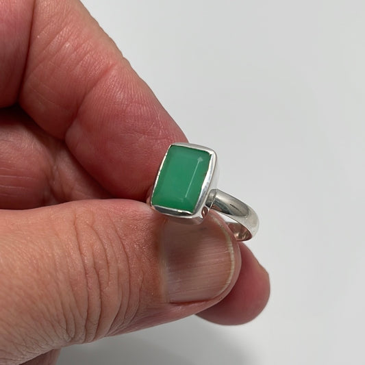 Chrysoprase Ring sz 9