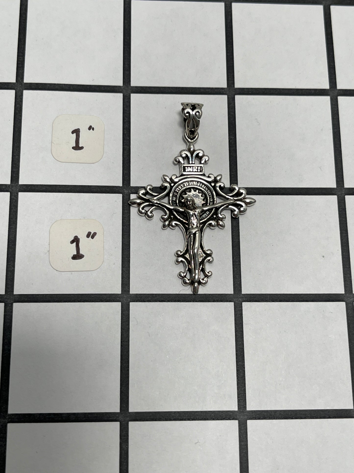 Silver Crucifix Cross Pendant