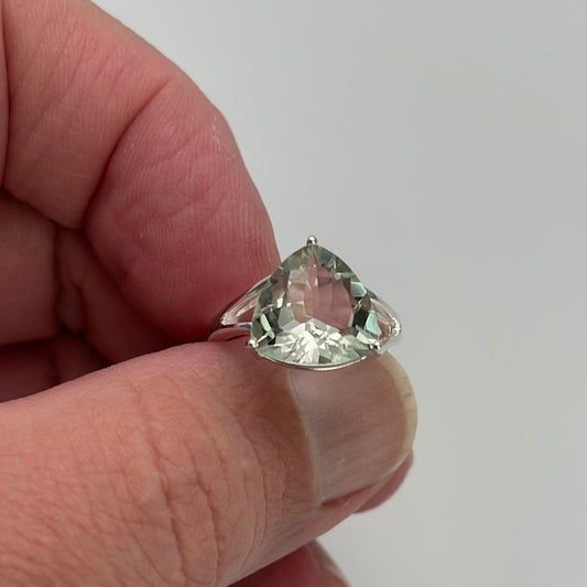 Green Amethyst Ring sz 7, 8