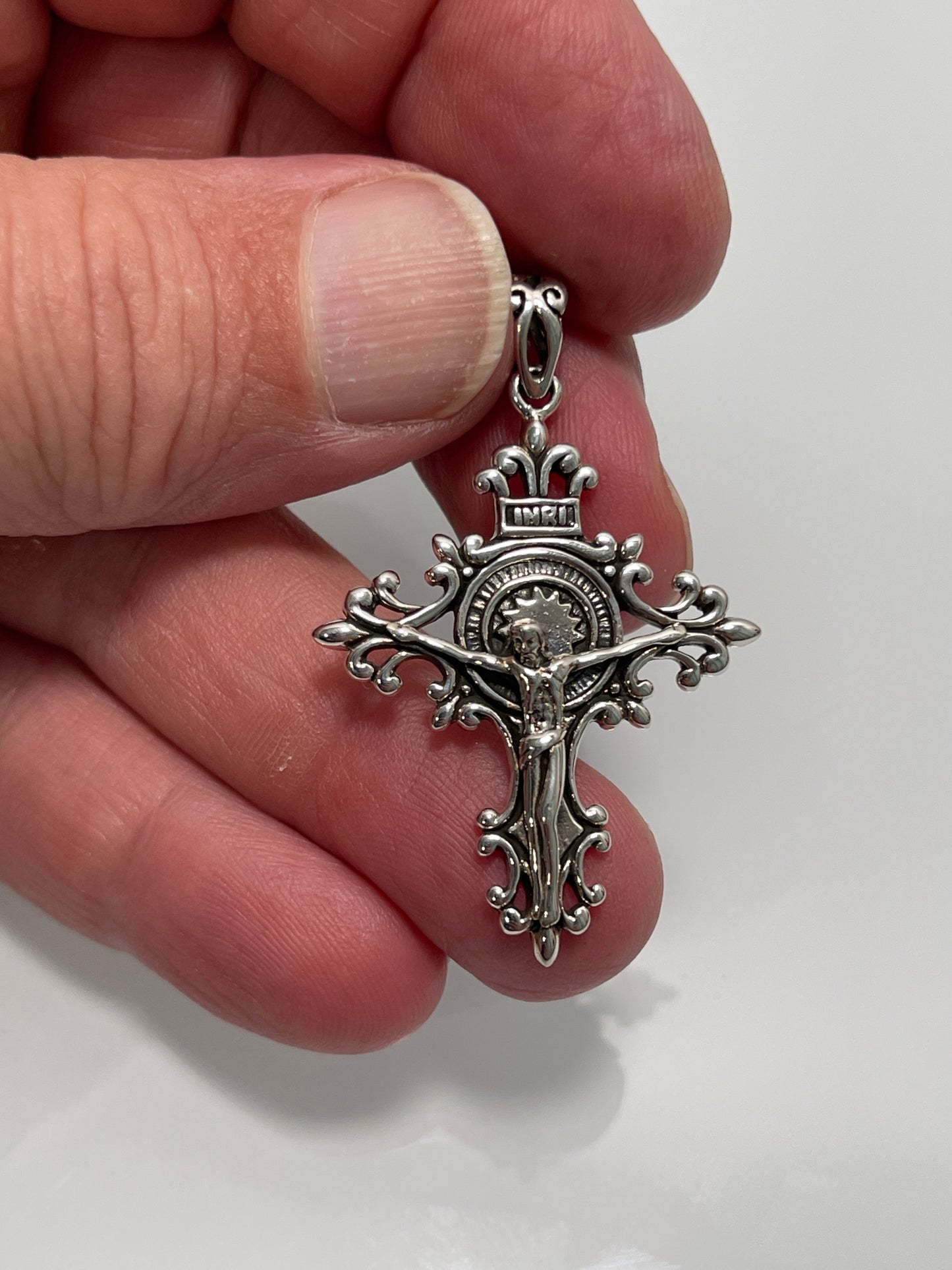 Silver Crucifix Cross Pendant