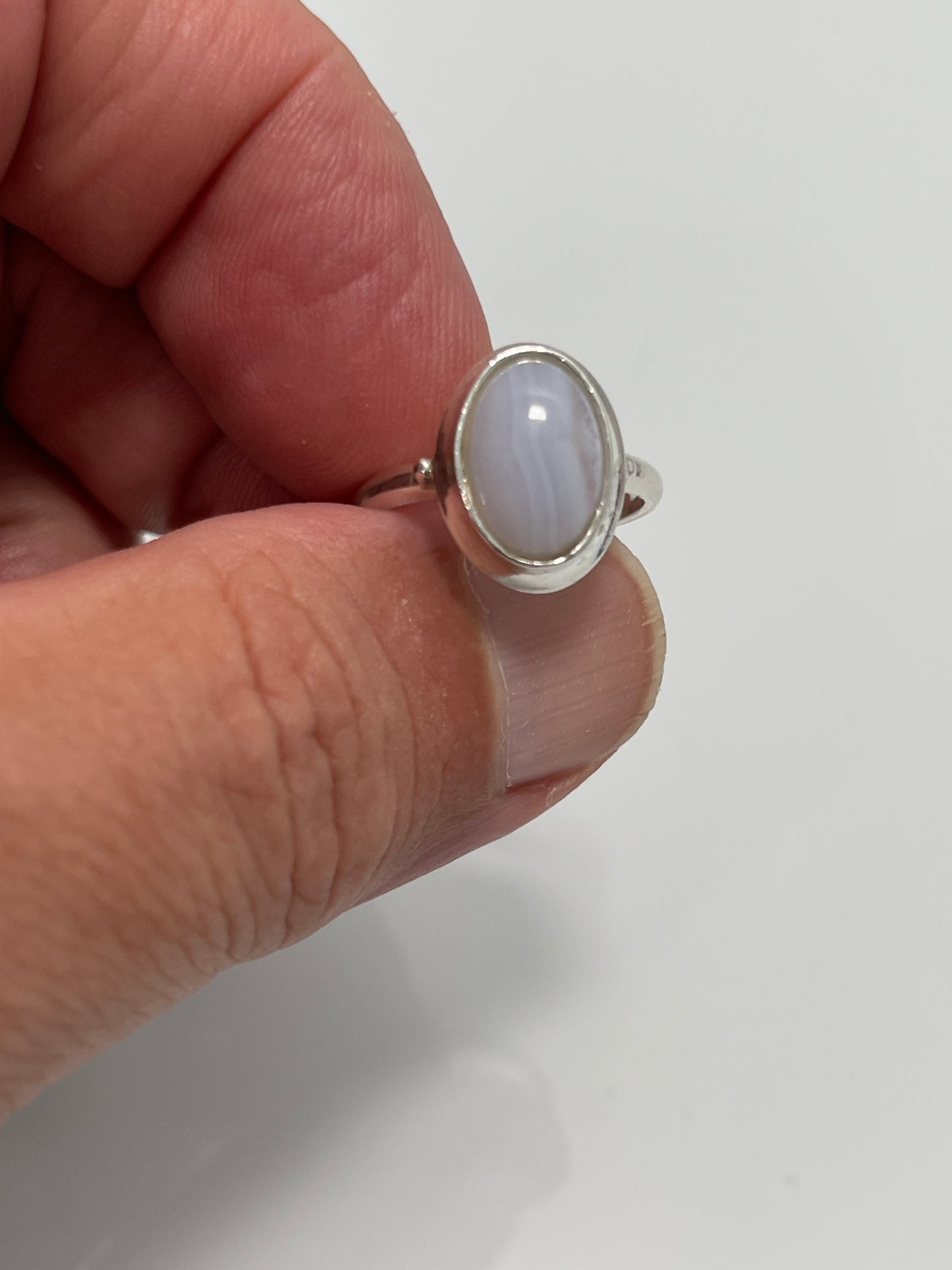 Blue Lace Agate Ring sz 7