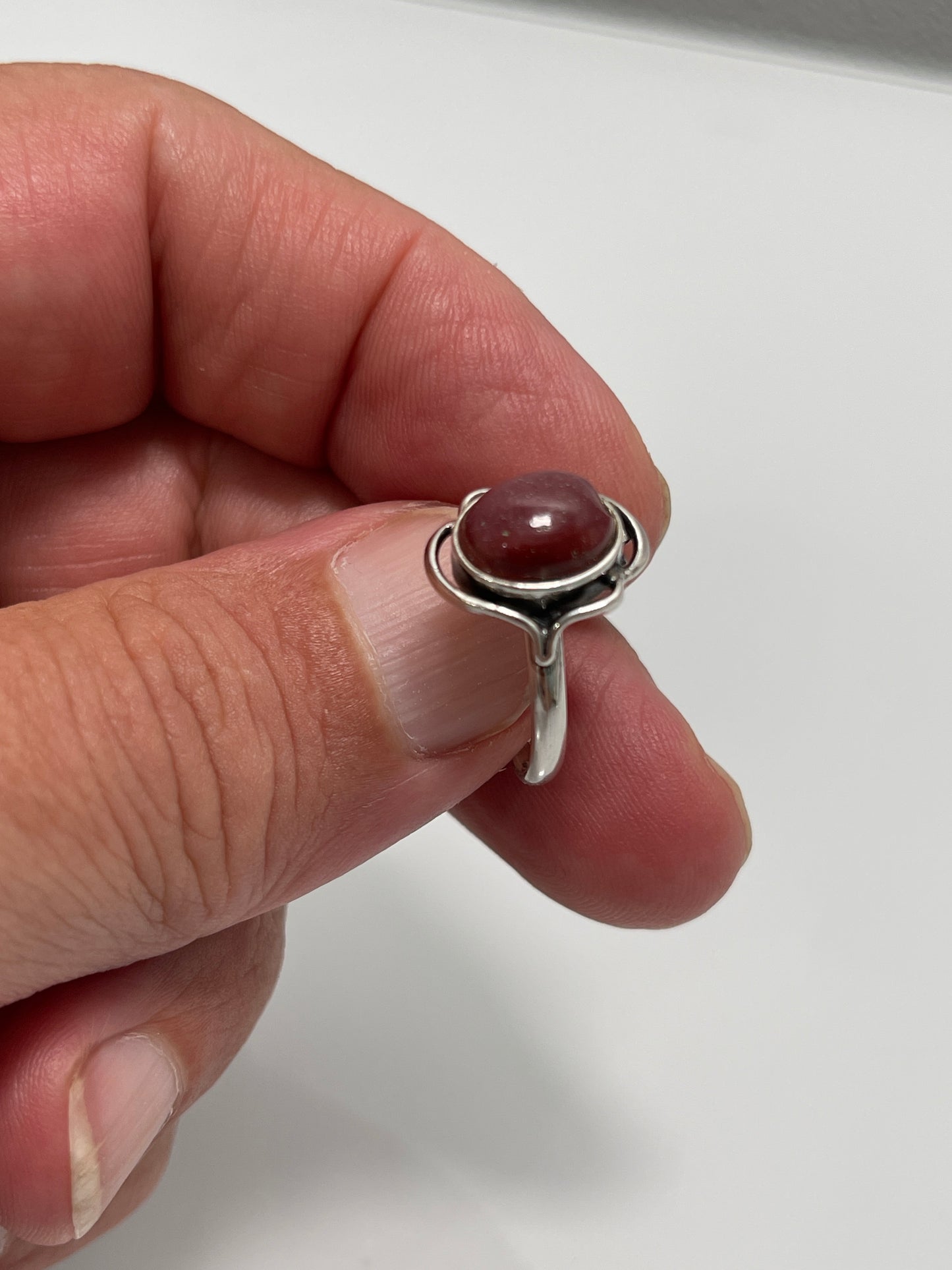 Red Mookaite Jasper Ring sz 7