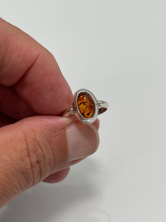 Amber Ring sz 7