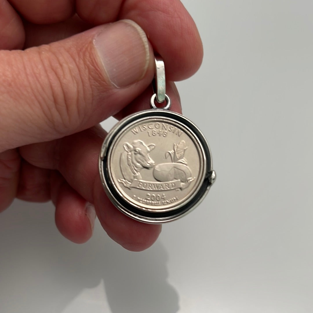 Wisconsin Quarter Custom Pendant