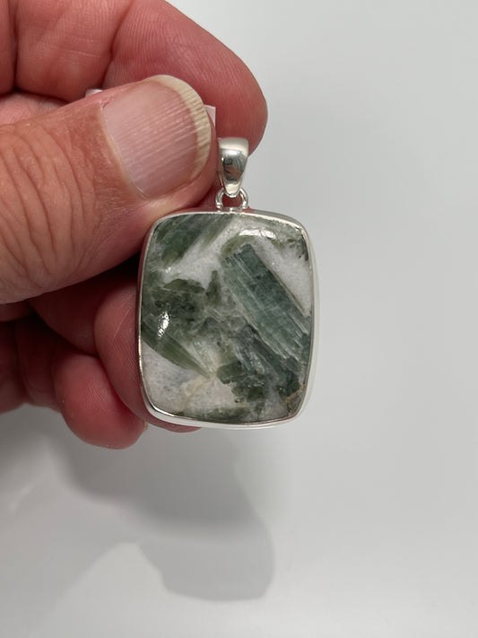 Tourmaline in Quartz Pendant