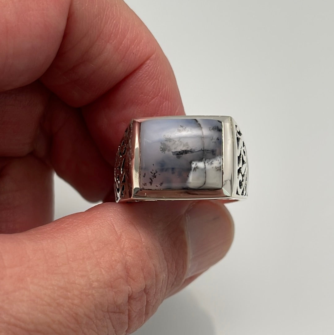 Dendrite Opal Ring sz 13