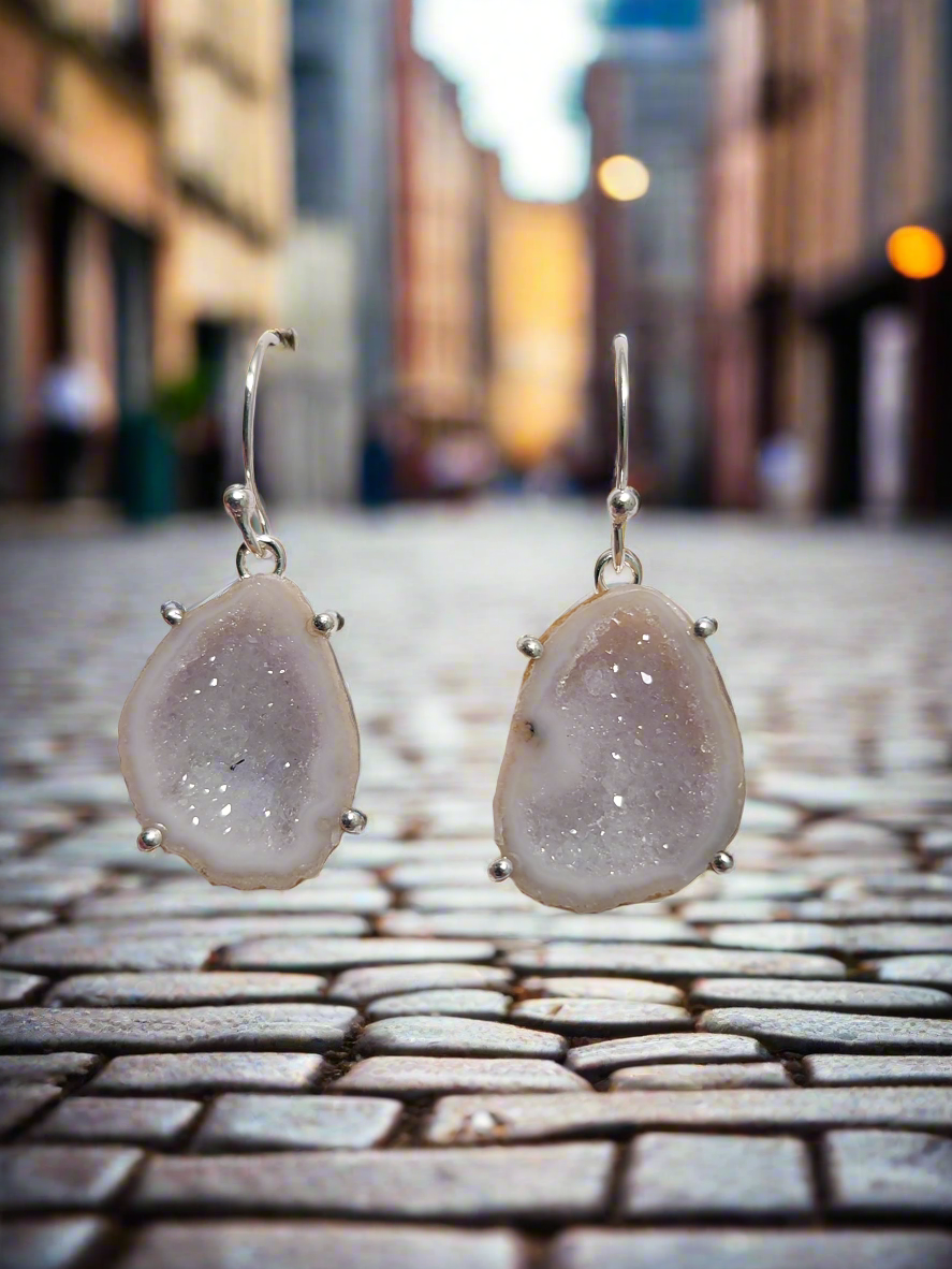 Agate Druzy Earrings